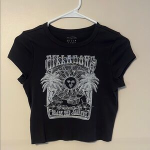 Billabong Women's Black Graphic Tee